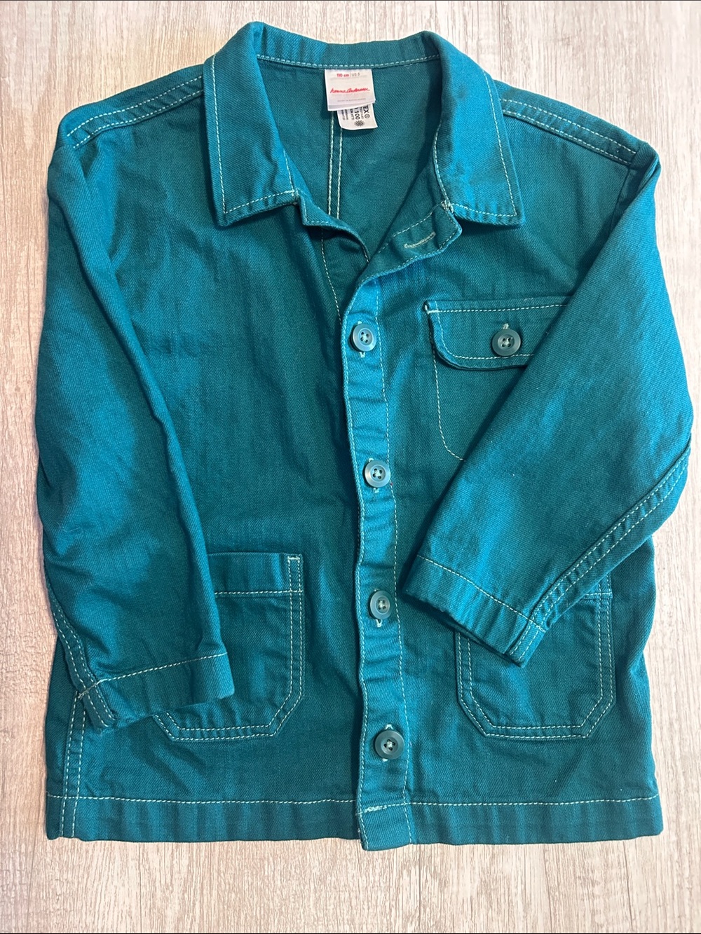 Hanna Andersson Like New Chore Jacket Everglade Size 5 Unisex Toddler
